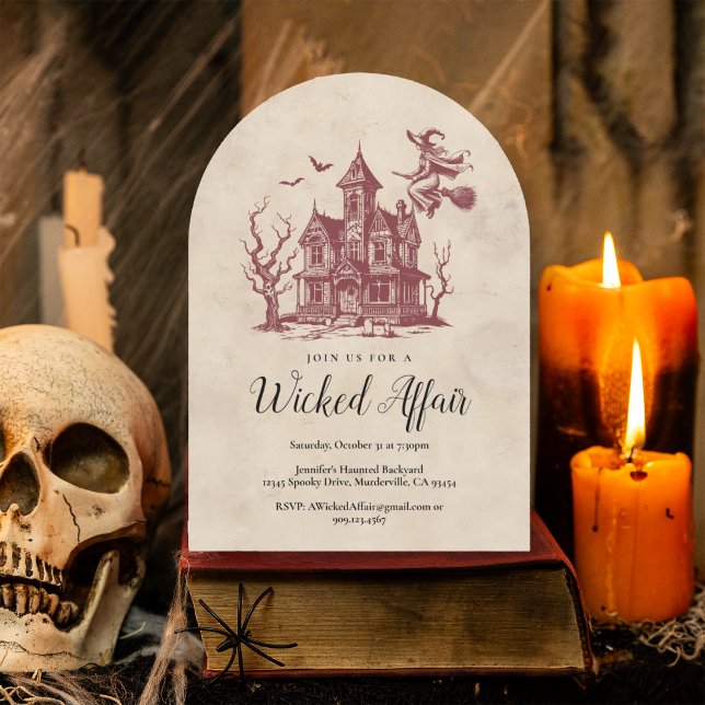 Invitation Maison hantée de la sorcière de Wicked Parti d'Hal (Créateur téléchargé)