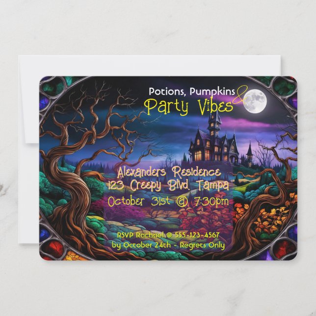 Invitation Maison hantée de l'Invitation du parti Halloween (Devant)