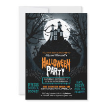 Maison Hantée déplaisante Halloween Fête Invitatio