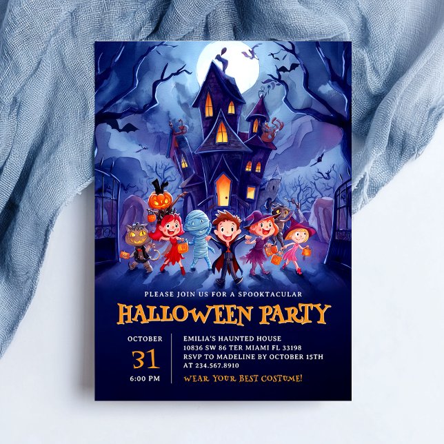 Invitation Maison hantée du Parti d'Halloween (Créateur téléchargé)