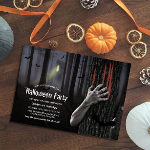 Invitation Maison hantée Éffrayant Halloween Party