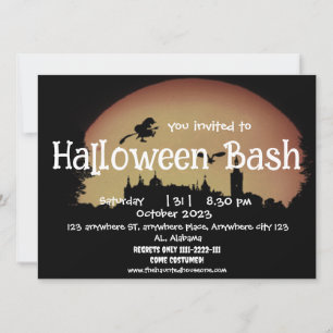 Invitation maison hantée éffrayant parti halloween adulte