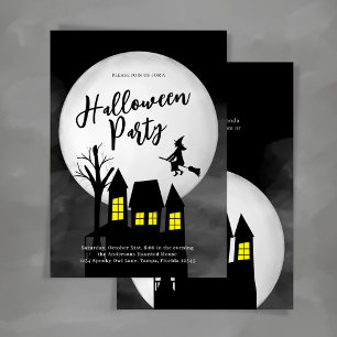 Invitation Maison Hantée éffrayante Halloween Party Personnal