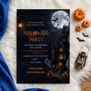 Invitation Maison Hantée Fantômes Halloween Effrayant