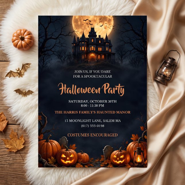 Invitation Maison hantée Halloween Party (Créateur téléchargé)