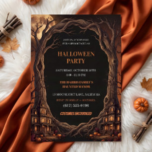 Invitation Maison hantée Halloween Party
