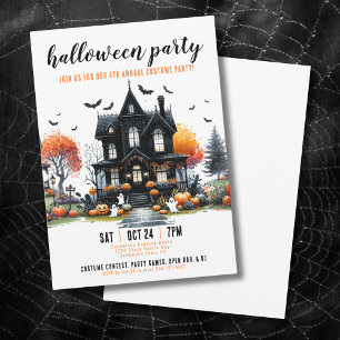 Invitation Maison hantée pour adultes fête d'Halloween
