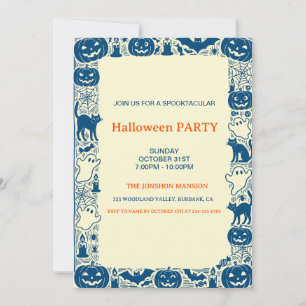 Invitation Maison Hantée Sombre Extraordinaire Soirée Hallowe