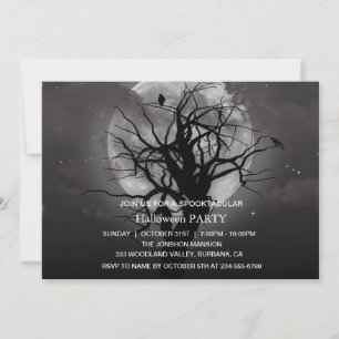 Invitation Maison hantée sombre Spooktacular Fête d'Halloween