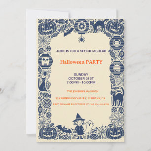 Invitation Maison hantée sombre Spooktacular Fête d'Halloween
