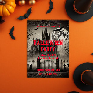 Invitation Maison hantée Victorian Vintage Halloween Party