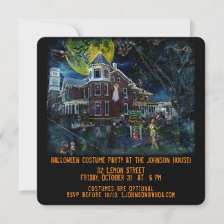 Invitation Maison hantée victorienne éffrayante Halloween Par