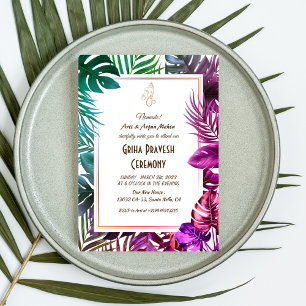 Invitation Maison hindou Réchauffement Griha Pravesh