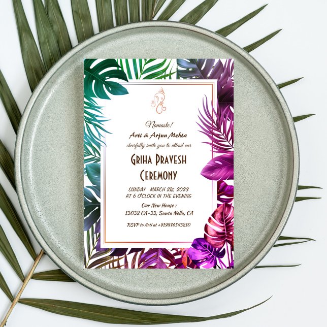 Invitation Maison hindou Réchauffement Griha Pravesh (Créateur téléchargé)