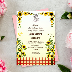 Invitation Maison hindou Réchauffement Griha Pravesh