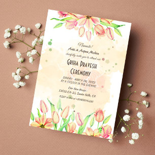 Invitation Maison hindou Réchauffement Griha Pravesh