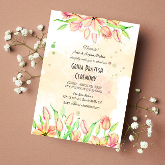 Invitation Maison hindou Réchauffement Griha Pravesh