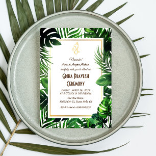 Invitation Maison hindou Réchauffement Griha Pravesh