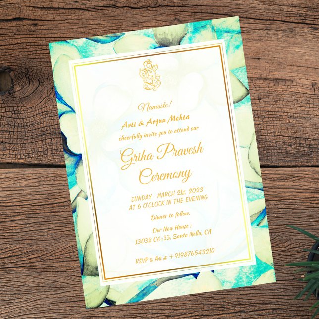 Invitation Maison hindou Réchauffement Griha Pravesh (Créateur téléchargé)