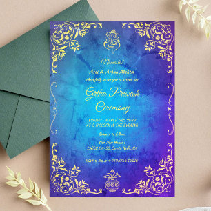 Invitation Maison hindou Réchauffement Griha Pravesh