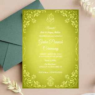 Invitation Maison hindou Réchauffement Griha Pravesh