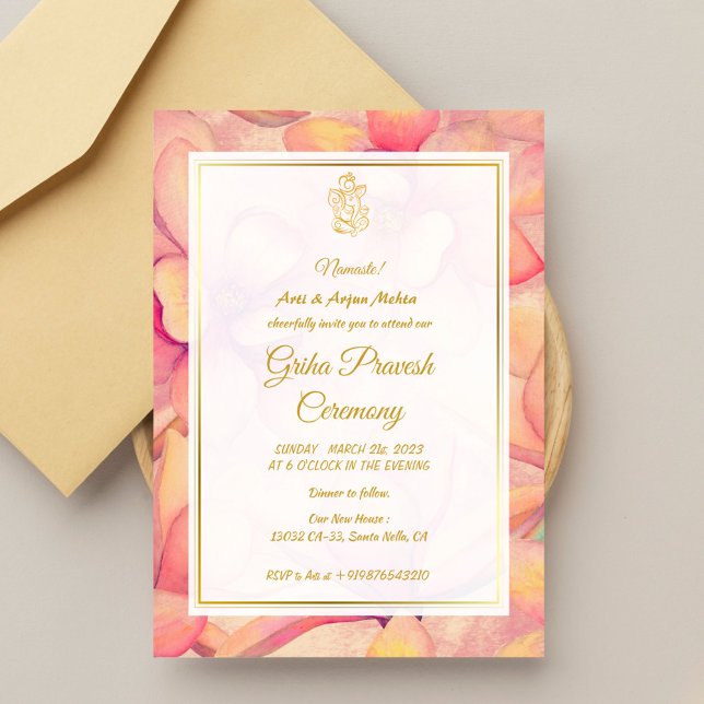 Invitation Maison hindou Réchauffement Griha Pravesh (Créateur téléchargé)