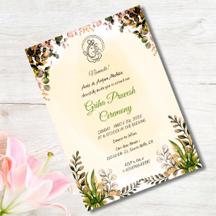 Invitation Maison hindou Réchauffement Griha Pravesh