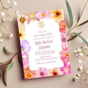 Invitation Maison hindou Réchauffement Griha Pravesh