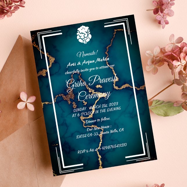 Invitation Maison hindou Réchauffement Griha Pravesh (Créateur téléchargé)