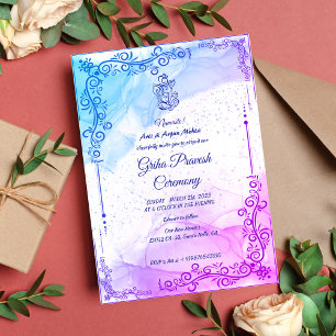 Invitation Maison hindou Réchauffement Griha Pravesh