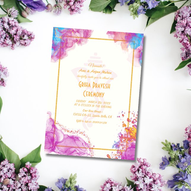 Invitation Maison hindou Réchauffement Griha Pravesh (Créateur téléchargé)