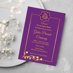 Invitation Maison hindou Réchauffement Griha Pravesh