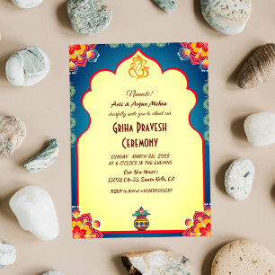 Invitation Maison hindou Réchauffement Griha Pravesh