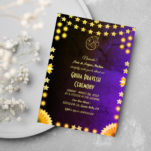 Invitation Maison hindou Réchauffement Griha Pravesh