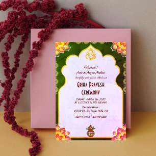 Invitation Maison hindou Réchauffement Griha Pravesh