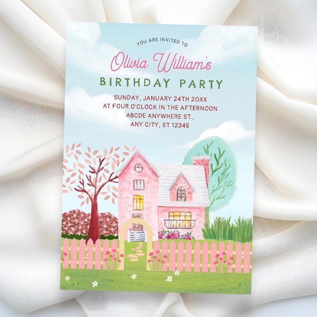 Invitation Maison mignonne dessinée à la main  (Créateur téléchargé)