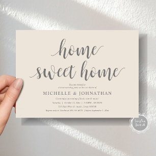 Invitation Maison Minimaliste Home Sweet Home Fête de Créatio