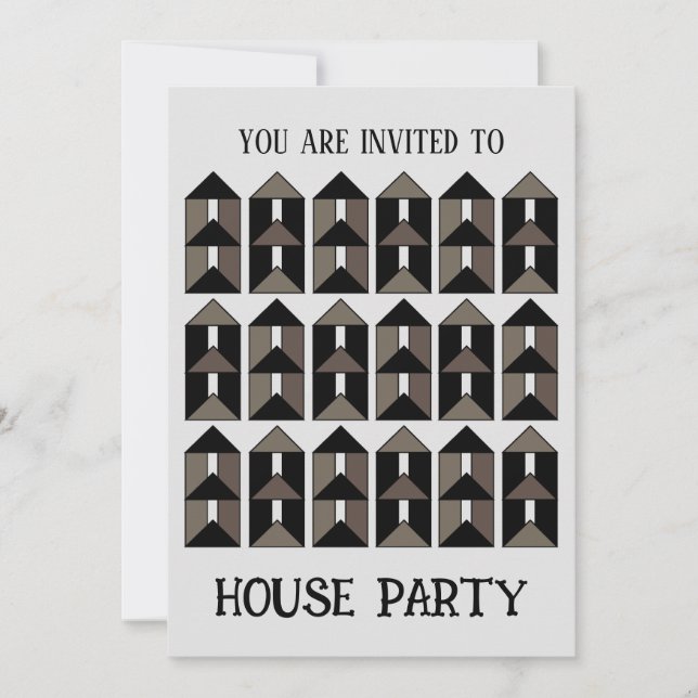 Invitation Maison Moderne Contemporaine Soirée (Devant)