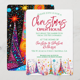 Invitation Maison ouverte de l'arbre de Noël