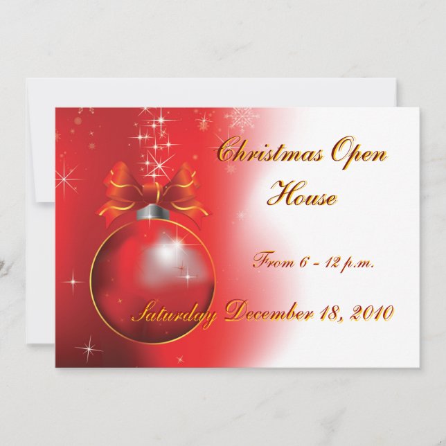 Invitation Maison ouverte de Noël, de 18 à minuit, F... (Devant)