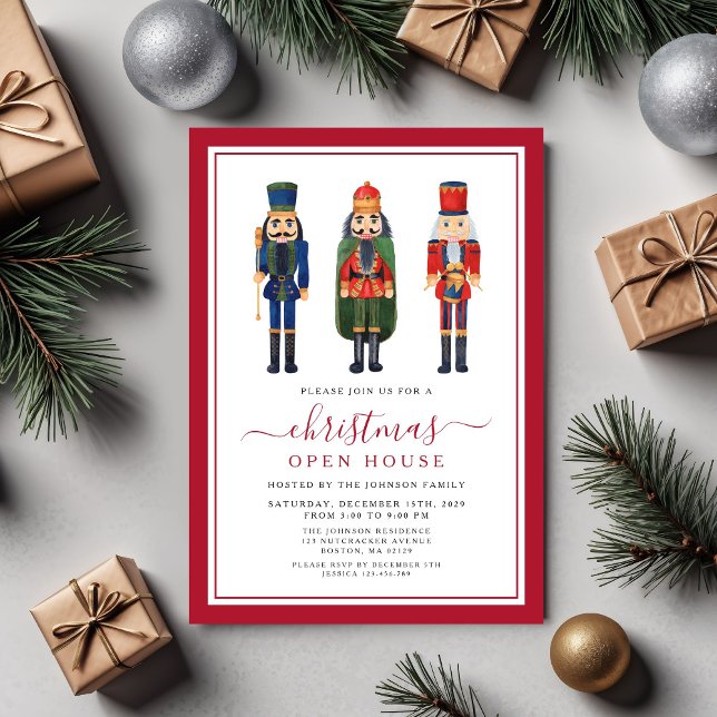 Invitation Maison ouverte de Noël festive Casseur de noix (Créateur téléchargé)