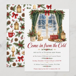 Invitation Maison ouverte de Noël Merveilleux Monde Hivernal