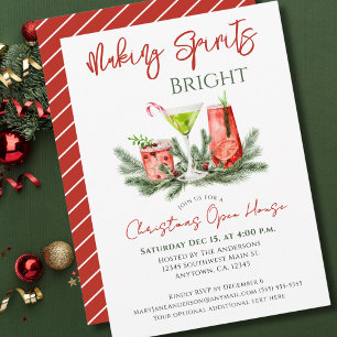 Invitation Maison ouverte de Noël pour égayer les esprits 