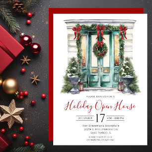 Invitation Maison ouverte de vacances Watercolor