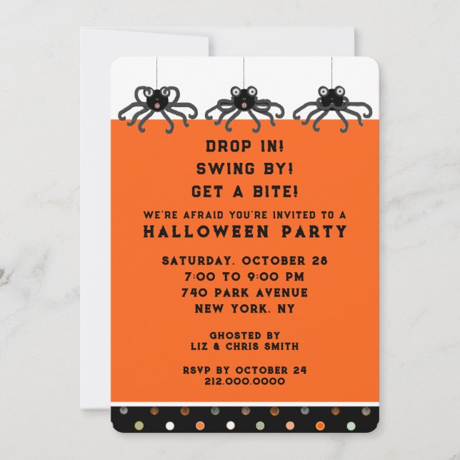 Invitation Maison ouverte Halloween (Devant)