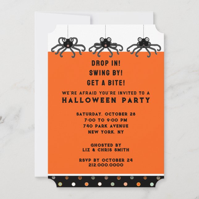 Invitation Maison ouverte Halloween (Devant)
