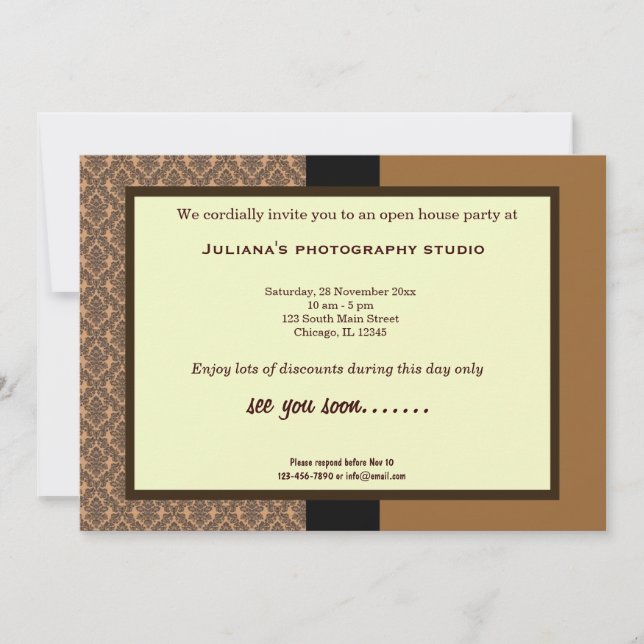 Invitation Maison ouverte Nouvelle entreprise (Devant)