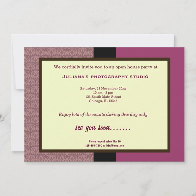 Invitation Maison ouverte Nouvelle entreprise (Devant)