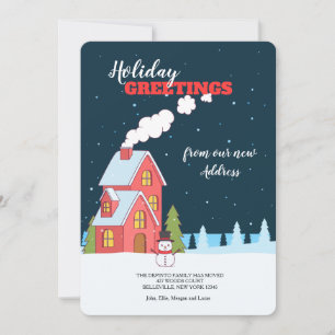 Invitation Maison ouverte par une nuit d'hiver claire