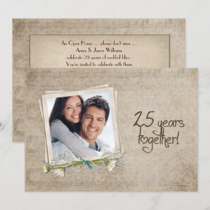Invitation Maison ouverte pour les 25 ans de mariage